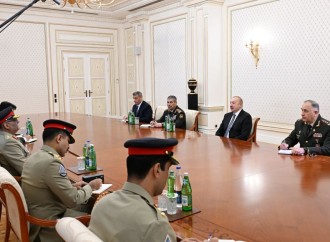 Prezident İlham Əliyev Pakistanın Birləşmiş Qərargah Rəisləri Komitəsinin sədrini qəbul edib