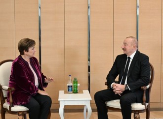 Prezident İlham Əliyev Beynəlxalq Valyuta Fondunun sərəncamçı direktoru ilə görüşüb (FOTO)