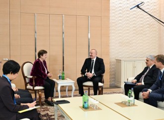 Prezident İlham Əliyev Beynəlxalq Valyuta Fondunun sərəncamçı direktoru ilə görüşüb (FOTO)