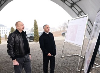 Prezident İlham Əliyev Xankəndidə Zəfər parkının təməlqoyma mərasimində iştirak edib