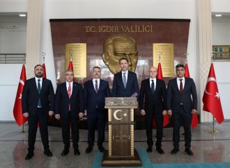 Azərbaycan və Türkiyənin Energetika nazirləri İğdır-Naxçıvan qaz kəmərinin işə salınması üçün İğdıra gəliblər