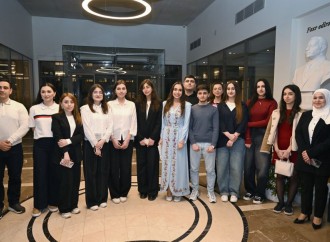 Leyla Əliyeva və Arzu Əliyeva UNEC-də distant Çin dili təhsili alan tələbələrlə görüşüblər