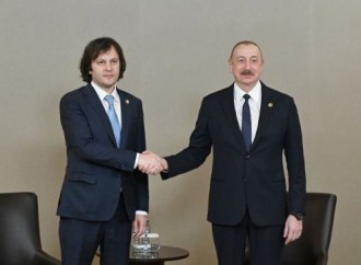 Prezident İlham Əliyev Antalyada Gürcüstanın Baş naziri İrakli Kobaxidze ilə görüşüb