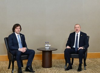 Prezident İlham Əliyev Antalyada Gürcüstanın Baş naziri İrakli Kobaxidze ilə görüşüb