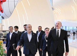 Prezident İlham Əliyev və İran Prezidenti Məsud Pezeşkian Bakıda Azərbaycan-İran biznes forumunda iştirak ediblər