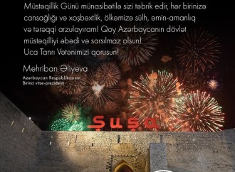 Birinci vitse-prezident Mehriban Əliyeva Müstəqillik Günü ilə əlaqədar paylaşım edib