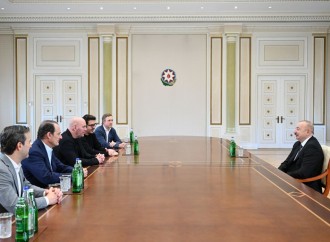 Prezident İlham Əliyev UFC-nin prezidentini qəbul edib