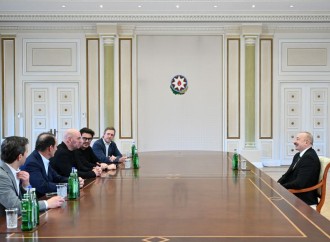 Prezident İlham Əliyev UFC-nin prezidentini qəbul edib