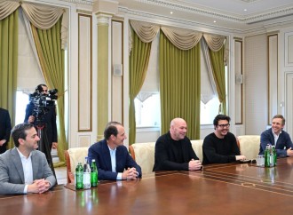 Prezident İlham Əliyev UFC-nin prezidentini qəbul edib