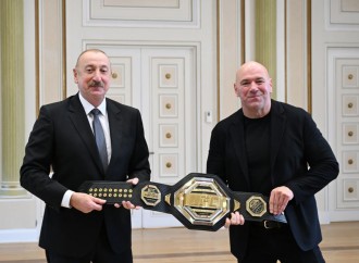 Prezident İlham Əliyev UFC-nin prezidentini qəbul edib