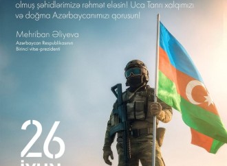 Birinci vitse-prezident Mehriban Əliyeva Silahlı Qüvvələr Günü münasibətilə paylaşım edib