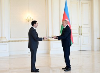 Prezident İlham Əliyev Slovakiyanın Azərbaycanda yeni təyin olunmuş səfirinin etimadnaməsini qəbul edib