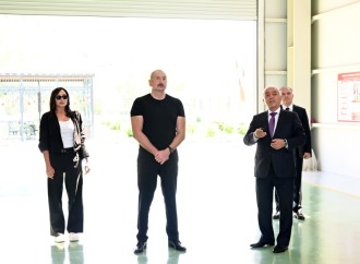 Prezident İlham Əliyev və Birinci xanım Mehriban Əliyeva Kəlbəcərin Vəng kəndində “Aşağı Vəng”, “Nadirxanlı” və “Çaykənd” kiçik su elektrik stansiyalarının açılışında iştirak ediblər