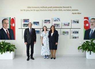 Heydər Əliyev Fondunun vitse-prezidenti Leyla Əliyeva Şamaxıda inşa olunan körpələr evi-uşaq bağçalarının açılışında iştirak edib