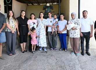 Heydər Əliyev Fondunun vitse-prezidenti Leyla Əliyeva Şamaxıda inşa olunan körpələr evi-uşaq bağçalarının açılışında iştirak edib