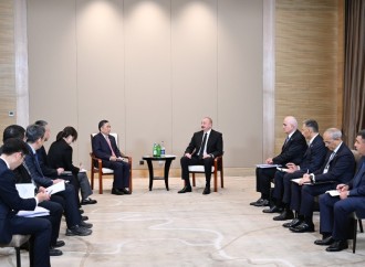 Prezident İlham Əliyev Tiencin şəhərində “CCCC” şirkətinin sədri ilə görüşüb