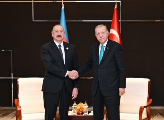 Tiencində Azərbaycan Prezidenti İlham Əliyevin Türkiyə Prezidenti Rəcəb Tayyib Ərdoğanla görüşü olub