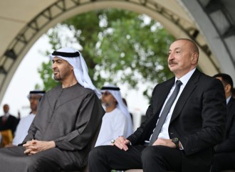 Prezidentlər İlham Əliyev və Şeyx Məhəmməd bin Zayed Al Nəhyan Cıdır düzündə Qarabağ atlarının şousunu izləyiblər