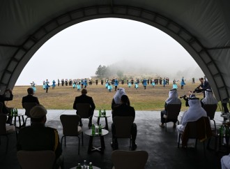 Prezidentlər İlham Əliyev və Şeyx Məhəmməd bin Zayed Al Nəhyan Cıdır düzündə Qarabağ atlarının şousunu izləyiblər