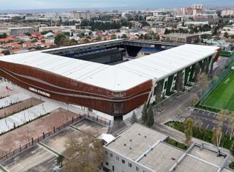 Prezident İlham Əliyev Gəncə şəhər stadionunun açılışında iştirak edib