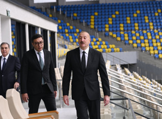 Prezident İlham Əliyev Gəncə şəhər stadionunun açılışında iştirak edib