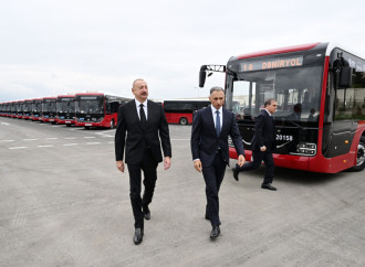 Prezident İlham Əliyev “BakuBus” MMC-nin Gəncə Avtoparkının açılışında iştirak edib