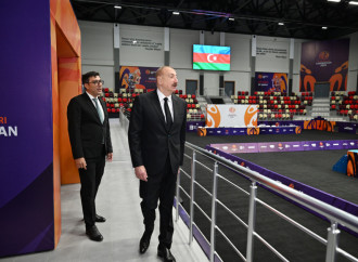 Prezident İlham Əliyev Yevlax Olimpiya İdman Kompleksinin açılışında iştirak edib