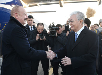 Prezident İlham Əliyev Qazaxıstana dövlət səfərinə gəlib