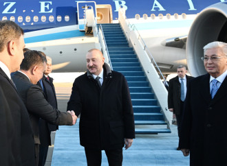 Prezident İlham Əliyev Qazaxıstana dövlət səfərinə gəlib