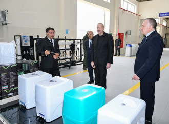 Prezident İlham Əliyev Sabirabadda su filtrlərinin istehsalı müəssisəsinin fəaliyyəti ilə tanış olub