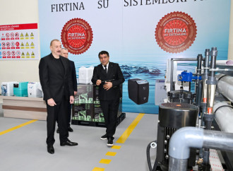 Prezident İlham Əliyev Sabirabadda su filtrlərinin istehsalı müəssisəsinin fəaliyyəti ilə tanış olub