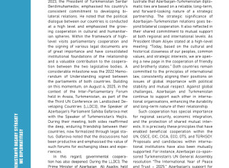 Türkmənistan jurnalında səfir Qismət Gözəlovun Azərbaycan-Türkmənistan münasibətlərinə dair məqaləsi dərc olunub