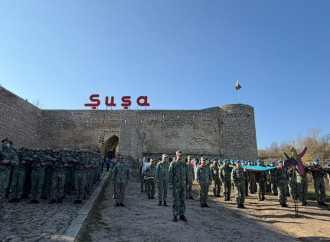 Şuşada Zəfər Gününün 5 illiyi münasibətilə hərbi yürüş keçirilib