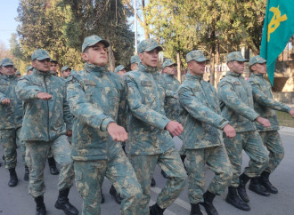 Xankəndidə Zəfər Gününə həsr olunan hərbi yürüş keçirilib