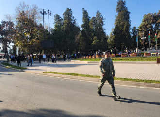 Xankəndidə Zəfər Gününə həsr olunan hərbi yürüş keçirilib