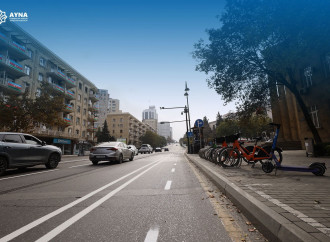 İnşaatçılar prospektində mikromobillik zolağı təşkil edilir