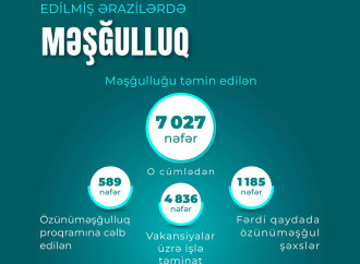 İşğaldan azad olunan ərazilərə köçürülən sakinlərdən 7027 şəxsin məşğulluğu təmin edilib