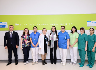 Heydər Əliyev Fondunun vitse-prezidenti Leyla Əliyeva Liv Bona Dea Hospitalında Sümük iliyi nəqli mərkəzinin açılış mərasimində iştirak edib