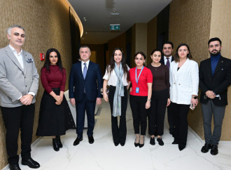 Heydər Əliyev Fondunun vitse-prezidenti Leyla Əliyeva Liv Bona Dea Hospitalında Sümük iliyi nəqli mərkəzinin açılış mərasimində iştirak edib