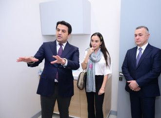 Heydər Əliyev Fondunun vitse-prezidenti Leyla Əliyeva Liv Bona Dea Hospitalında Sümük iliyi nəqli mərkəzinin açılış mərasimində iştirak edib