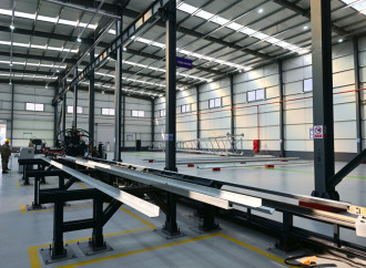 Prezident İlham Əliyev Ağdamda metal elektrik dirəklərinin istehsalı müəssisəsinin açılışında iştirak edib