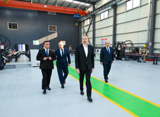 Prezident İlham Əliyev Ağdamda metal elektrik dirəklərinin istehsalı müəssisəsinin açılışında iştirak edib