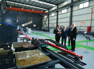 Prezident İlham Əliyev Ağdamda metal elektrik dirəklərinin istehsalı müəssisəsinin açılışında iştirak edib