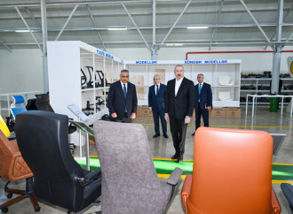 Prezident İlham Əliyev Xocalının Ballıca kəndində ofis mebelləri və mebel aksesuarlarının istehsalı müəssisəsinin açılışında iştirak edib