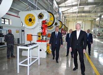 Prezident İlham Əliyev Xocalının Ballıca kəndində ofis mebelləri və mebel aksesuarlarının istehsalı müəssisəsinin açılışında iştirak edib