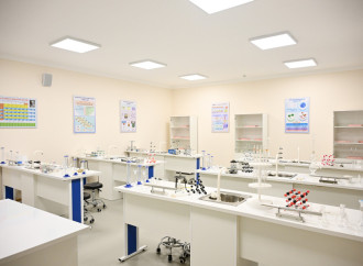 Prezident İlham Əliyev Kərkicahan qəsəbə 1 nömrəli tam orta məktəbin binasının əsaslı təmirdən sonra açılışında iştirak edib