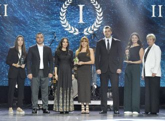 Heydər Əliyev Fondunun vitse-prezidenti Leyla Əliyeva və Bakı Media Mərkəzinin rəhbəri Arzu Əliyeva ilin idman yekunları ilə bağlı qala mərasimində iştirak ediblər