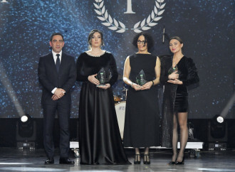 Heydər Əliyev Fondunun vitse-prezidenti Leyla Əliyeva və Bakı Media Mərkəzinin rəhbəri Arzu Əliyeva ilin idman yekunları ilə bağlı qala mərasimində iştirak ediblər