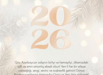 Birinci vitse-prezident Mehriban Əliyeva Dünya Azərbaycanlılarının Həmrəyliyi Günü və Yeni il münasibətilə paylaşım edib