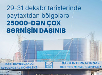 29-31 dekabr tarixlərində paytaxtdan bölgələrə 25000-dən çox sərnişin daşınıb
